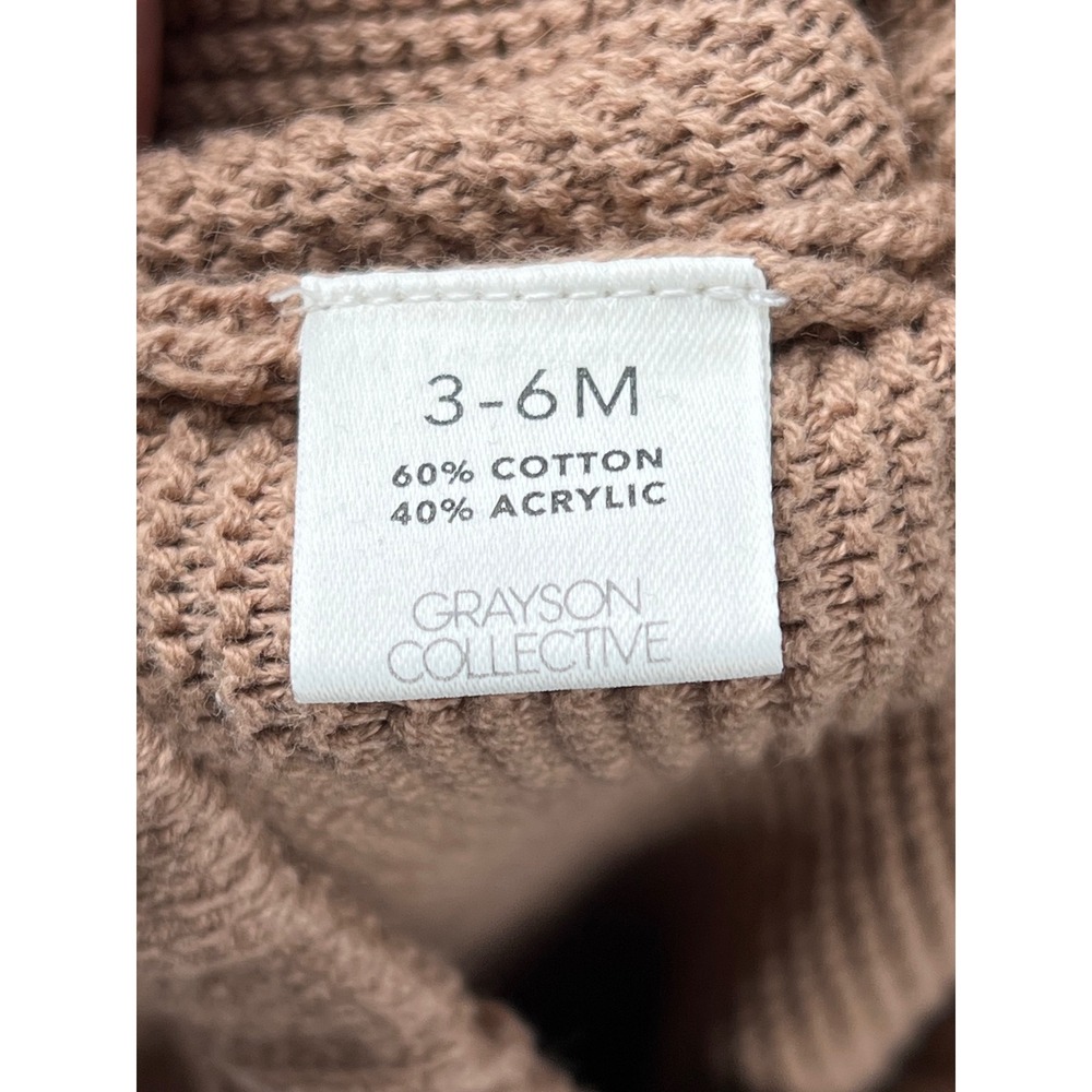 Grayson Collective Baby 3-6M Knit Sweater and Bloomer Set Mauve Brown Cream‎ 2pc - Picture 7 of 7